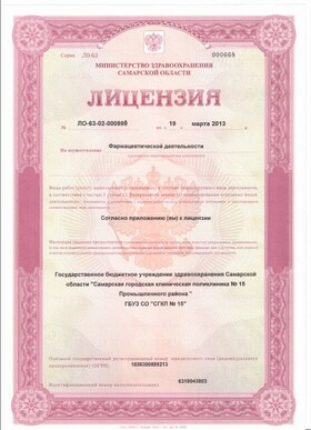 Лицензия на осуществление фармацевтической деятельности #3