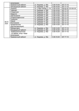 График работы в выходные и праздничные дни (январские праздники) с 29.12.2024 по 08.01.2025 #1