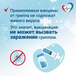 Вакцинопрофилактика гриппа — первоочередное правило сохранения здоровья в осенне-зимний период #1